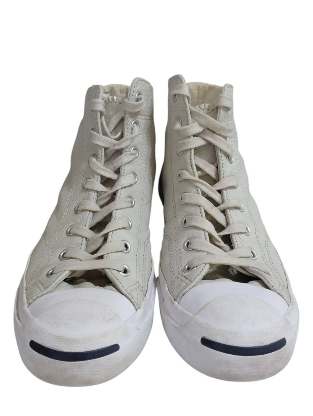 Converse High-Top Sneakers in Off-White/Light Gray - Picture 3 of 10